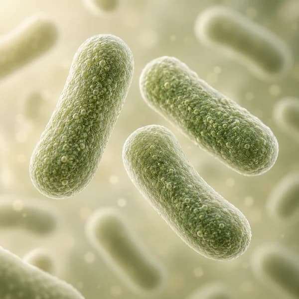 Illustrative close-up rendering of probiotic cultures